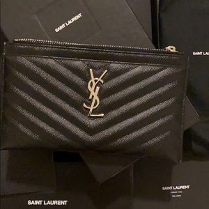 YSL Pouch Monogramme Grain De Poudre SL